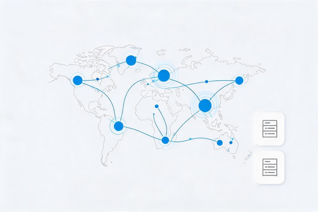 腾讯云 EdgeOne 与 CloudFlare 全球加速节点分布示意